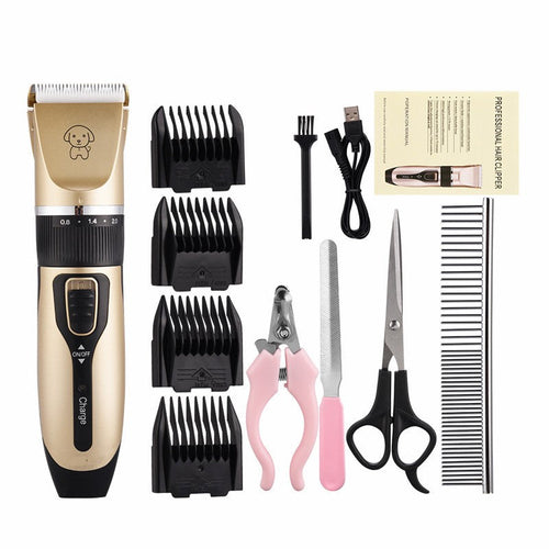 Professionell Klippmaskin för Hund & Katt – Komplett Groomingkit