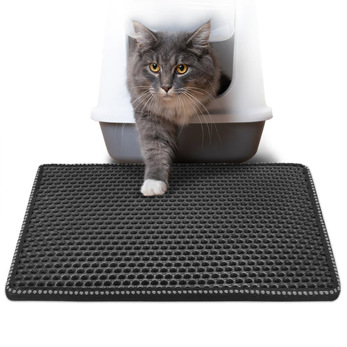 Kattmatta för Kattlåda – Dubbel Lager för Effektiv Uppsamling av Kattsand